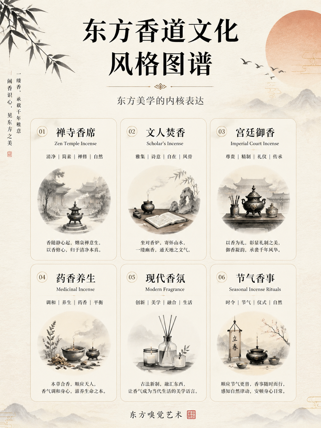 新中式风格图谱信息图海报