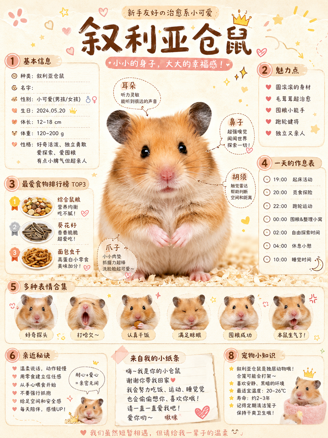 可爱日系宠物图鉴信息图